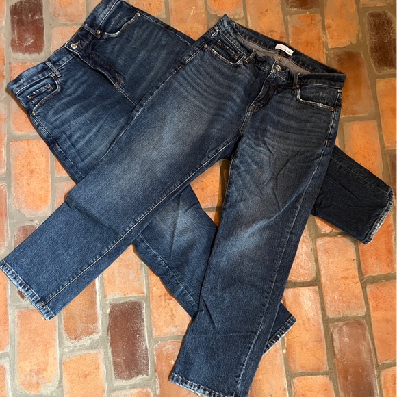 LOFT Denim - 2 Pairs LOFT Dark Wash Cropped Ankle Jeans